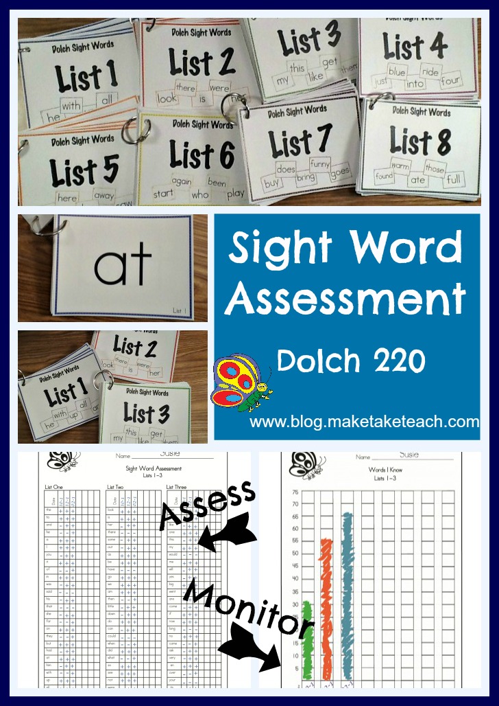 Dolch 220 Sight Word Assessment Make Take Teach