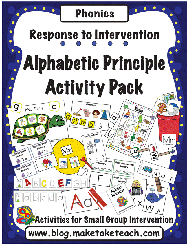 Alphabetic Principle Activity Pack And Intervention Kit Make Take Teach