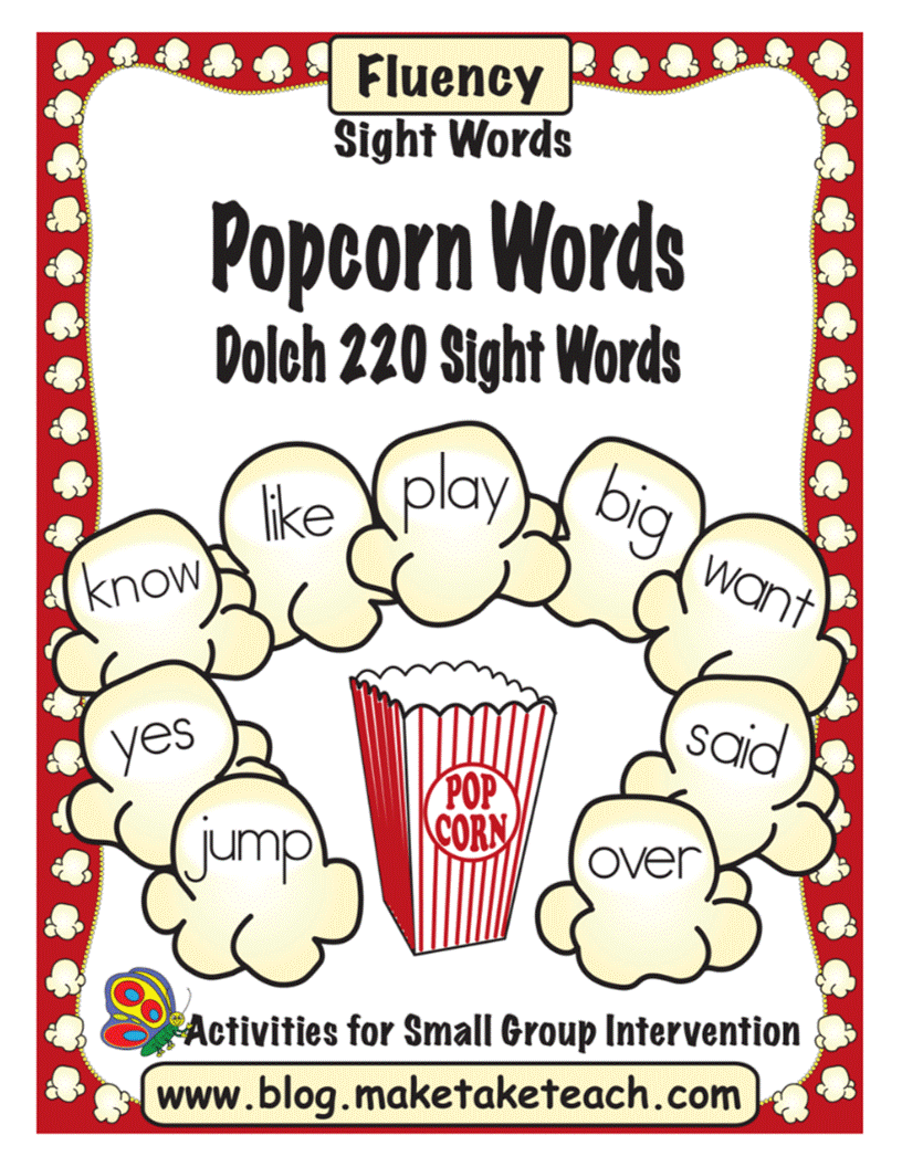 Popcorn Words Make Take Teach