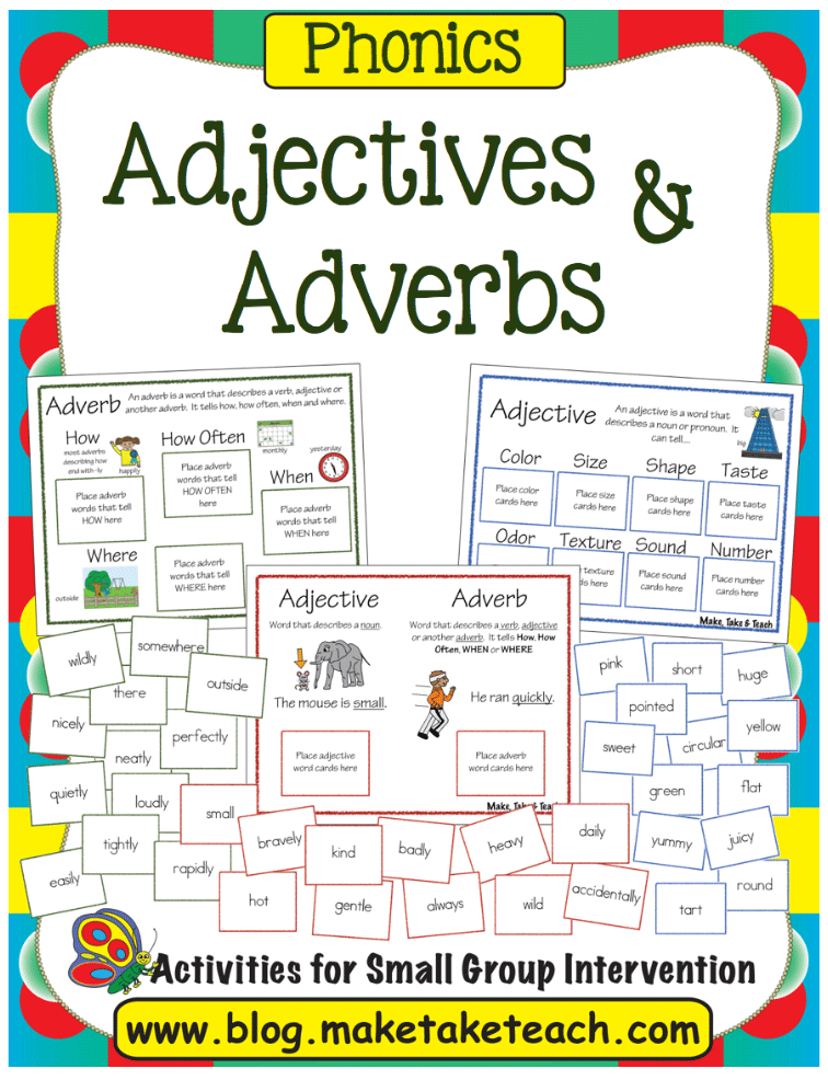 Nouns, Verbs and Adjectives! - Make Take & Teach
