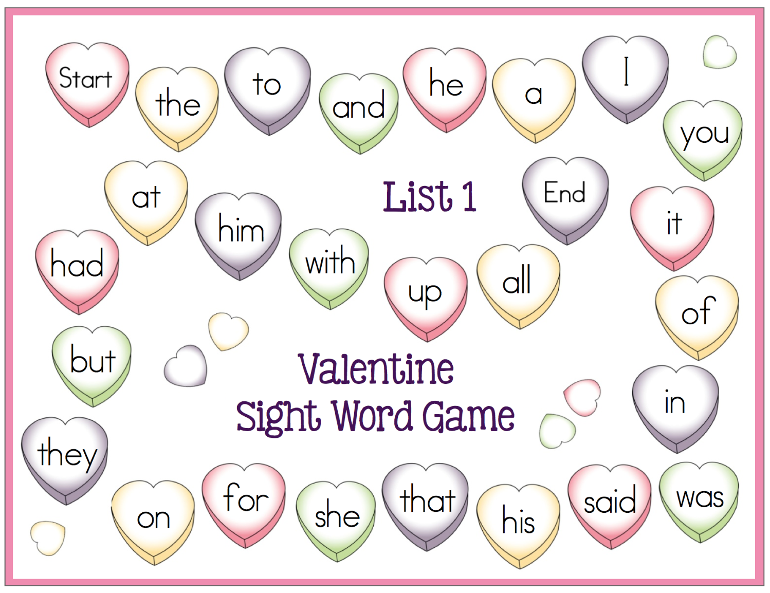 Valentine Sight Word Game Boards FREEBIE! - Make Take & Teach1498 x 1154