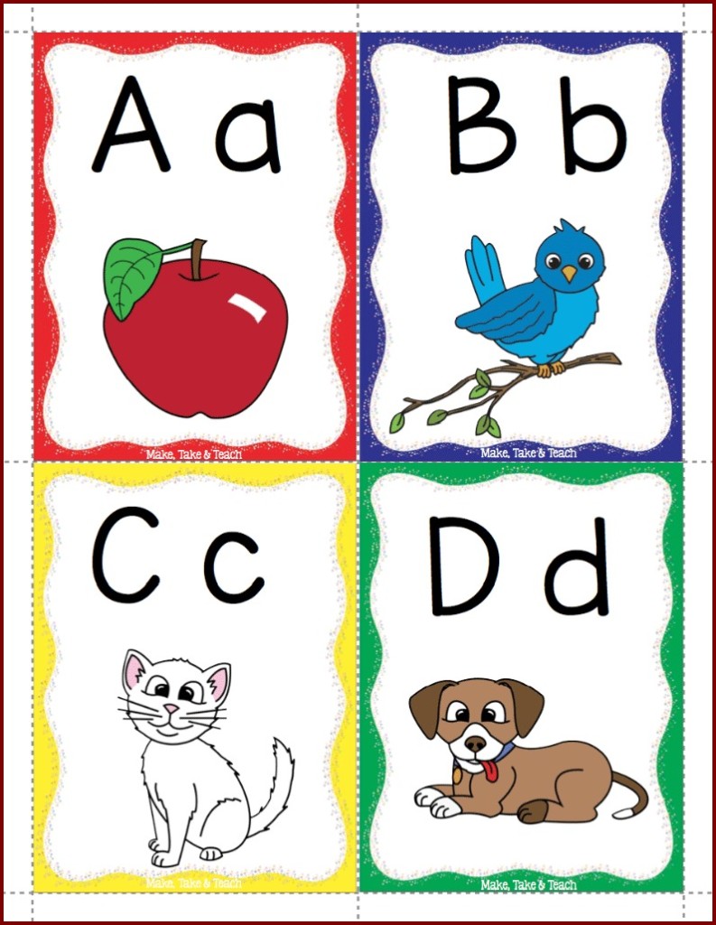 Alphabet Flashcards Freebie Make Take Teach