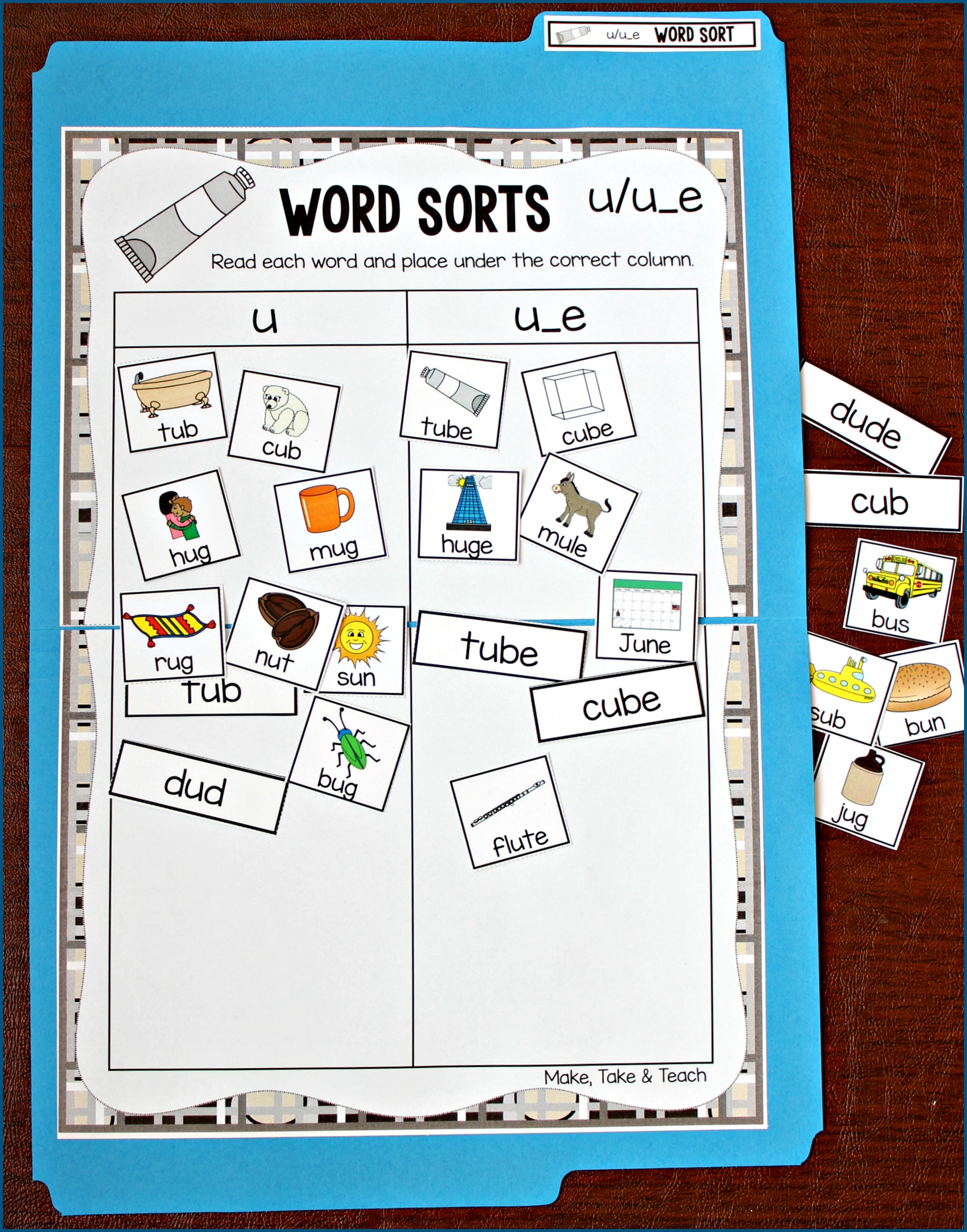 Teaching The Magic E Rule Using Word Sorts Make Take Teach