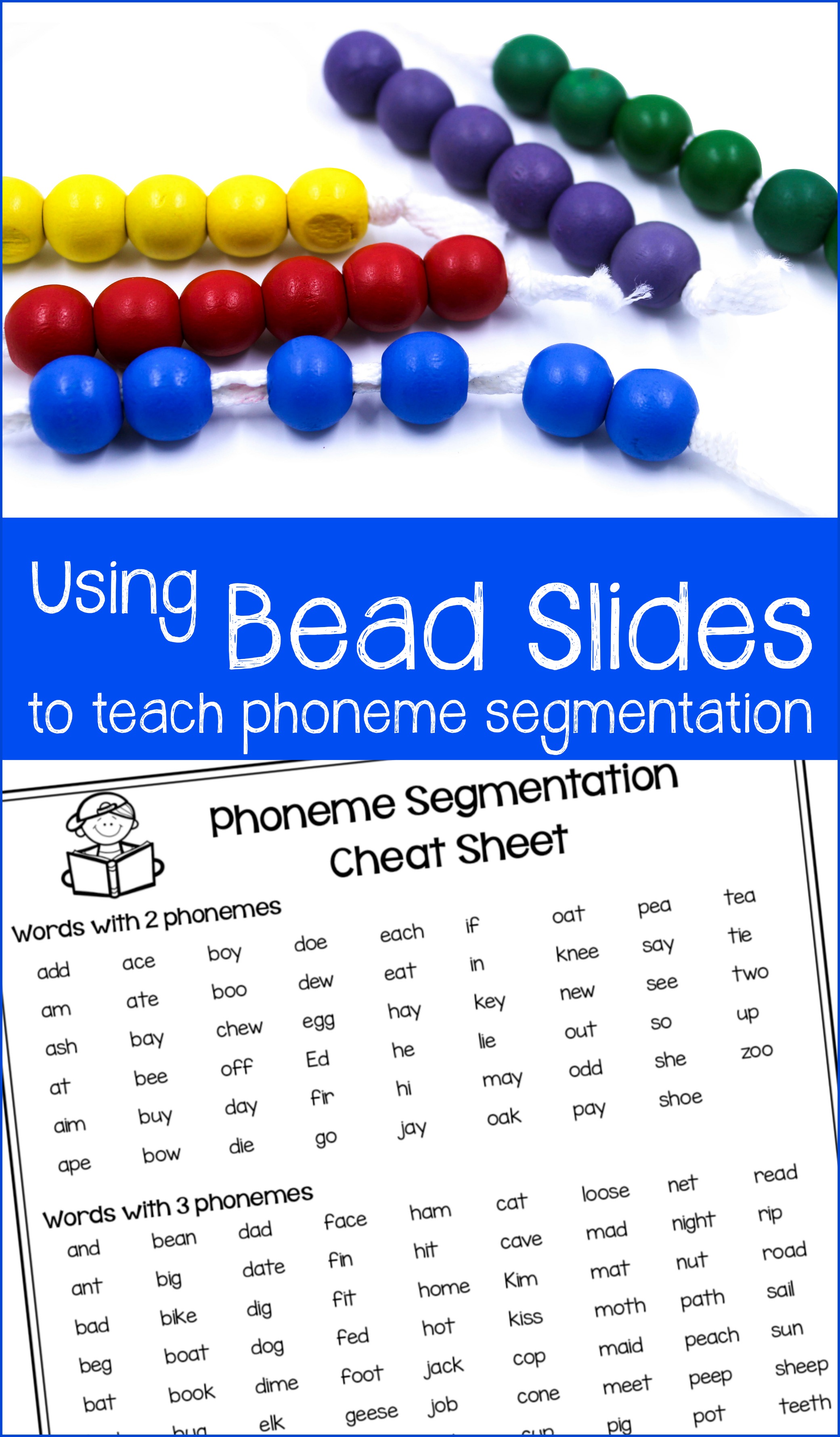 Phoneme Segmentation Freebie! Make Take & Teach