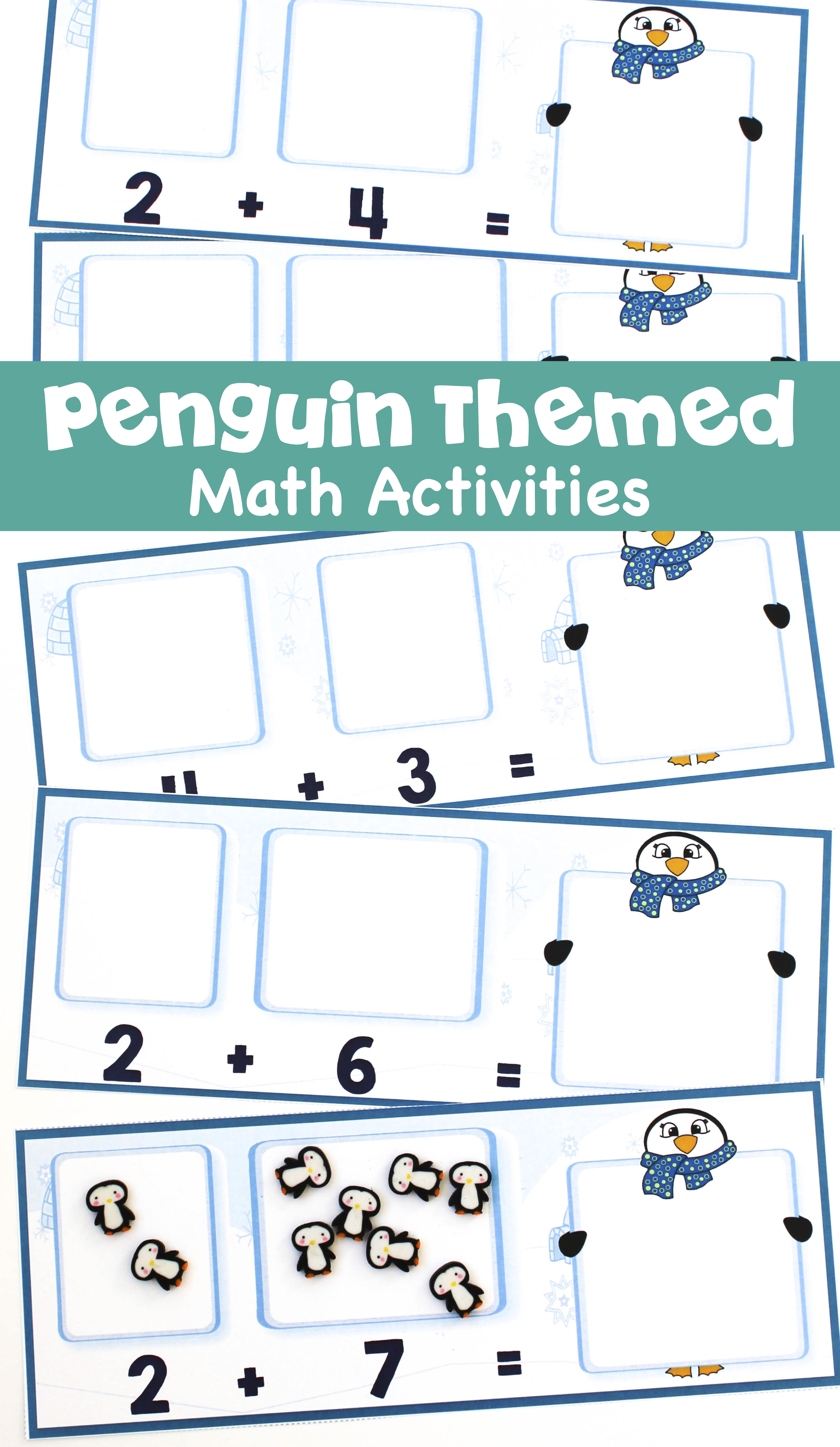 Penguin Themed Math Activities Make Take Teach