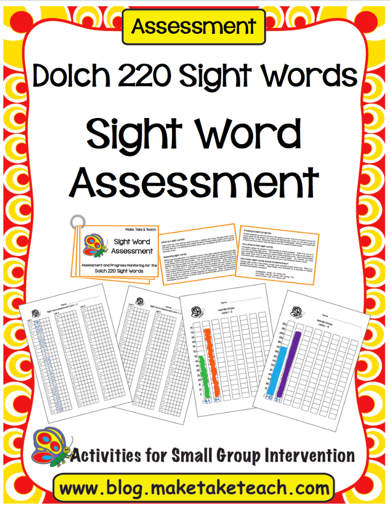 6th grade dolch sight words assessment