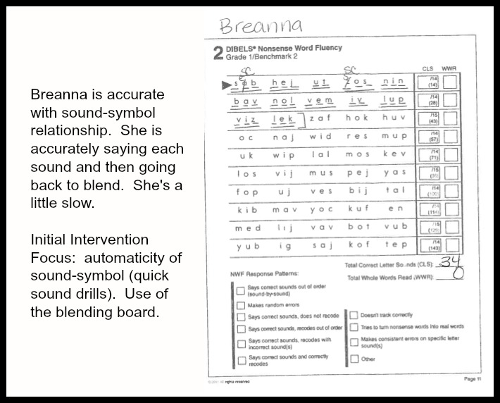 Making The Most Of The DIBELS Next Nonsense Word Fluency Data Make 