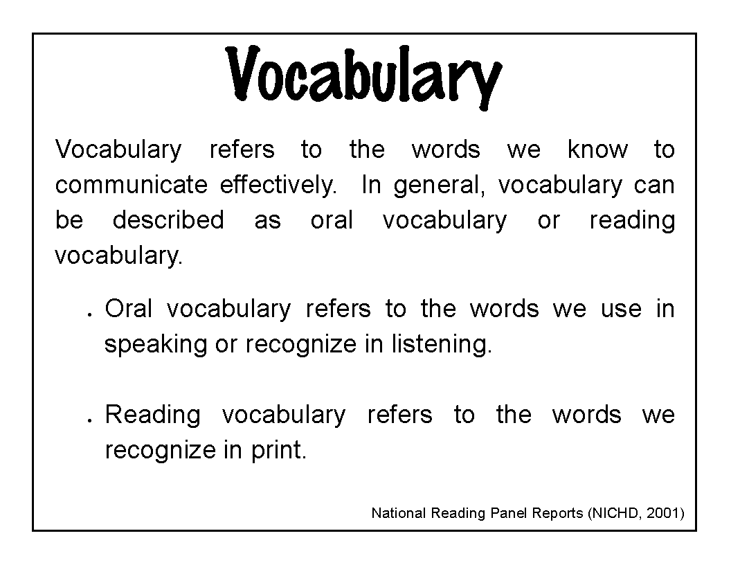 The Need For Explicit Vocabulary Instruction Make Take Teach