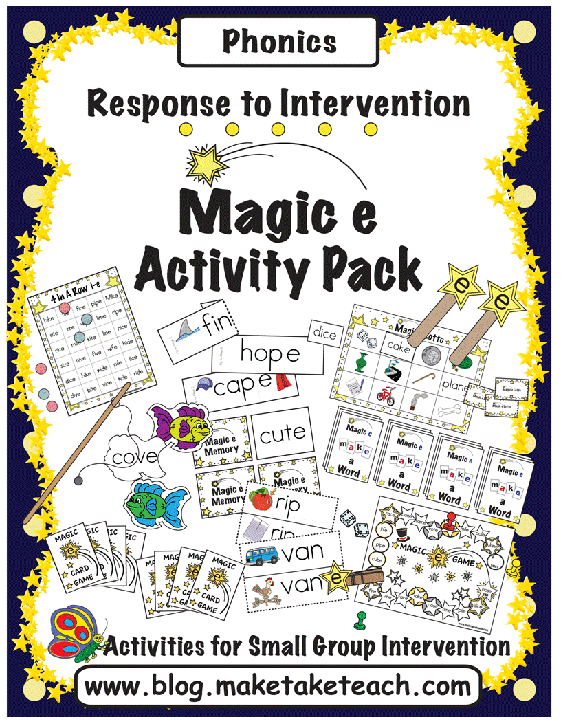 Activities For Teaching The Magic E Rule Make Take Teach