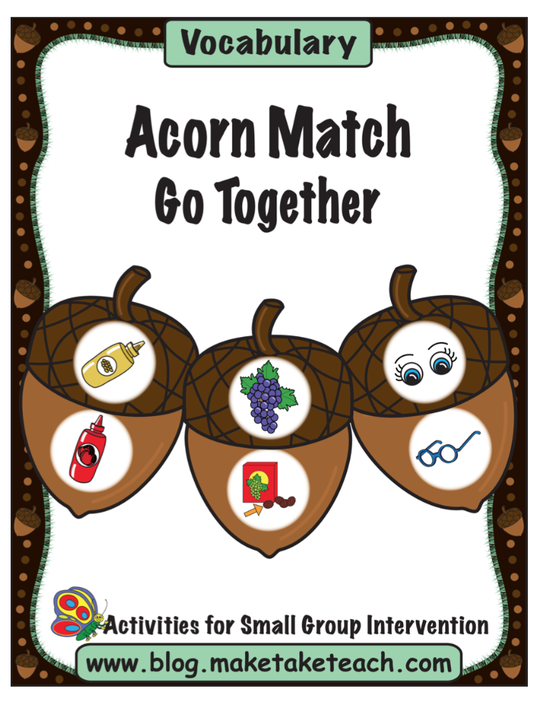Acorn Match Vocab Pg 1