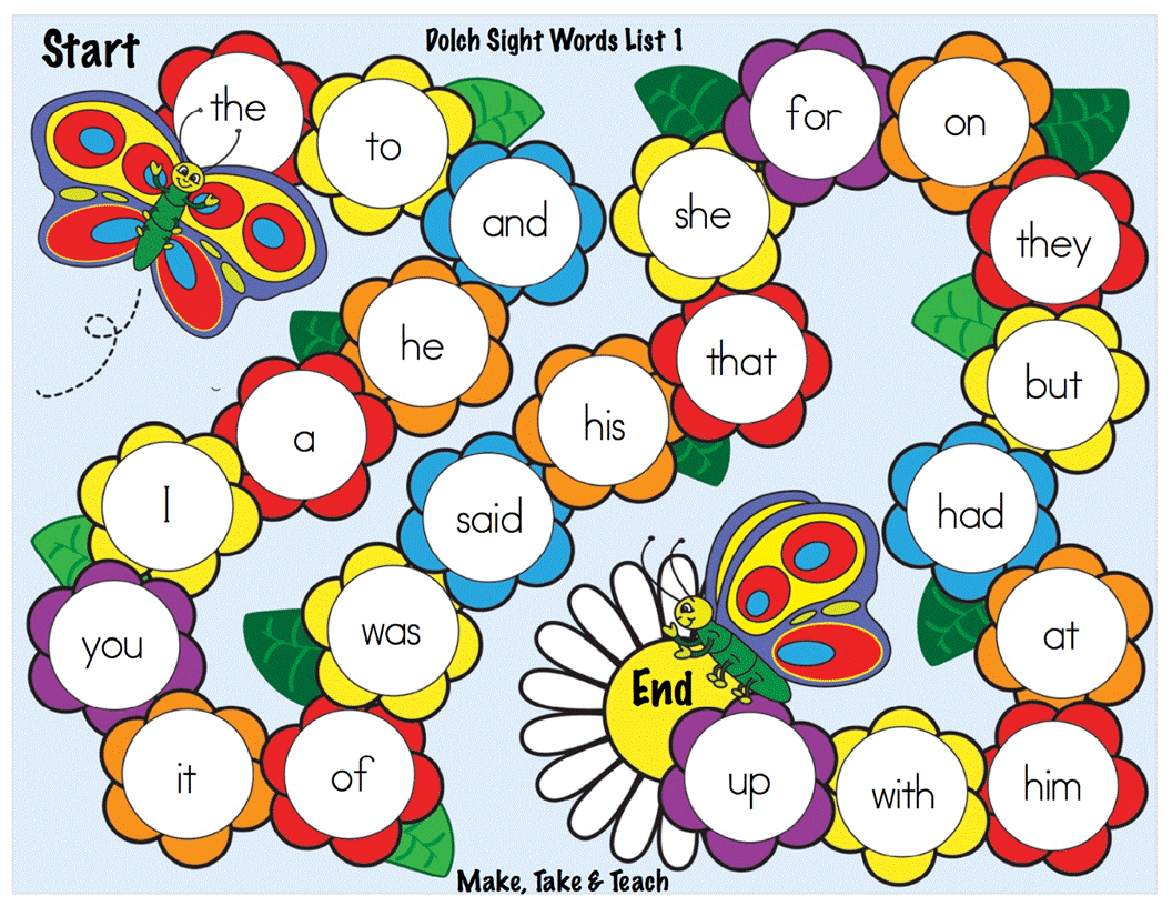 Kindergarten Sight Word Games Kindergarten