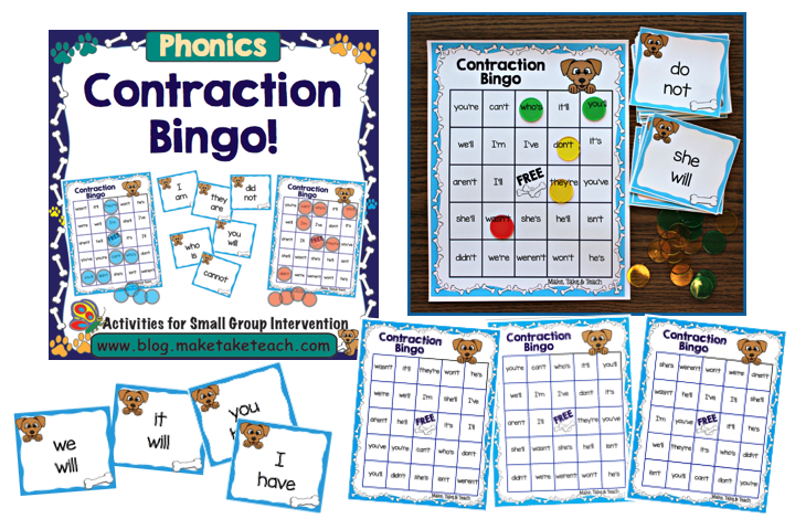 Fun Little Activity For Learning Contractions - Make Take & Teach