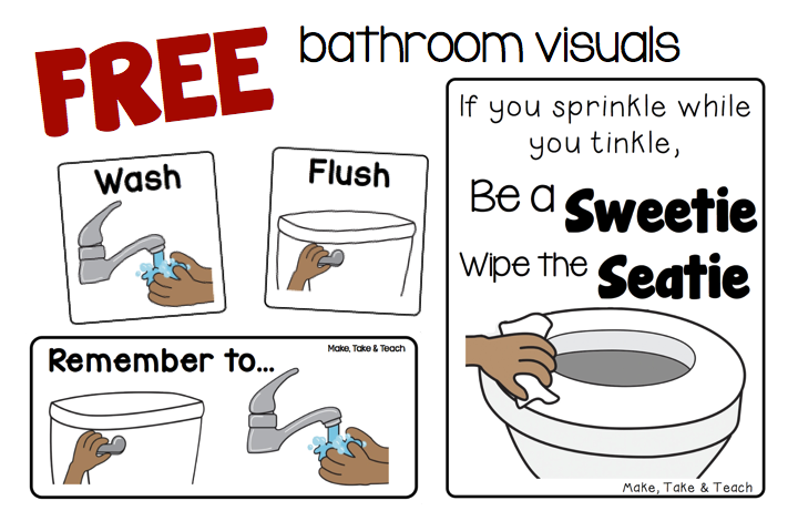 FREE Bathroom Visuals - Make Take & Teach