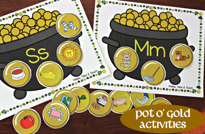 Pot O' Gold Activities for Beginning Sounds and More! - Make Take & Teach