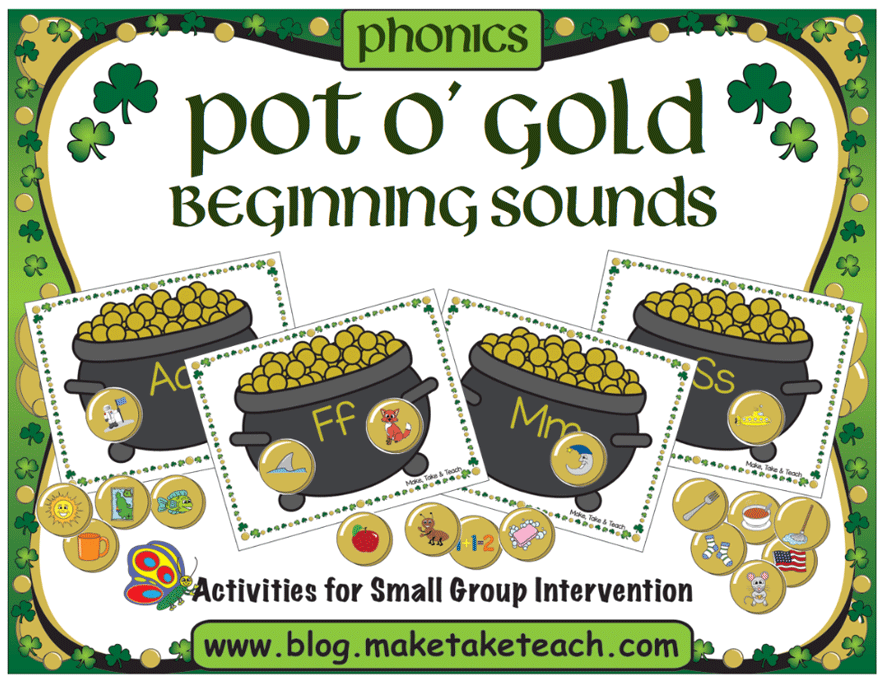 Phonics Activities for St. Patrick's day beginning sounds