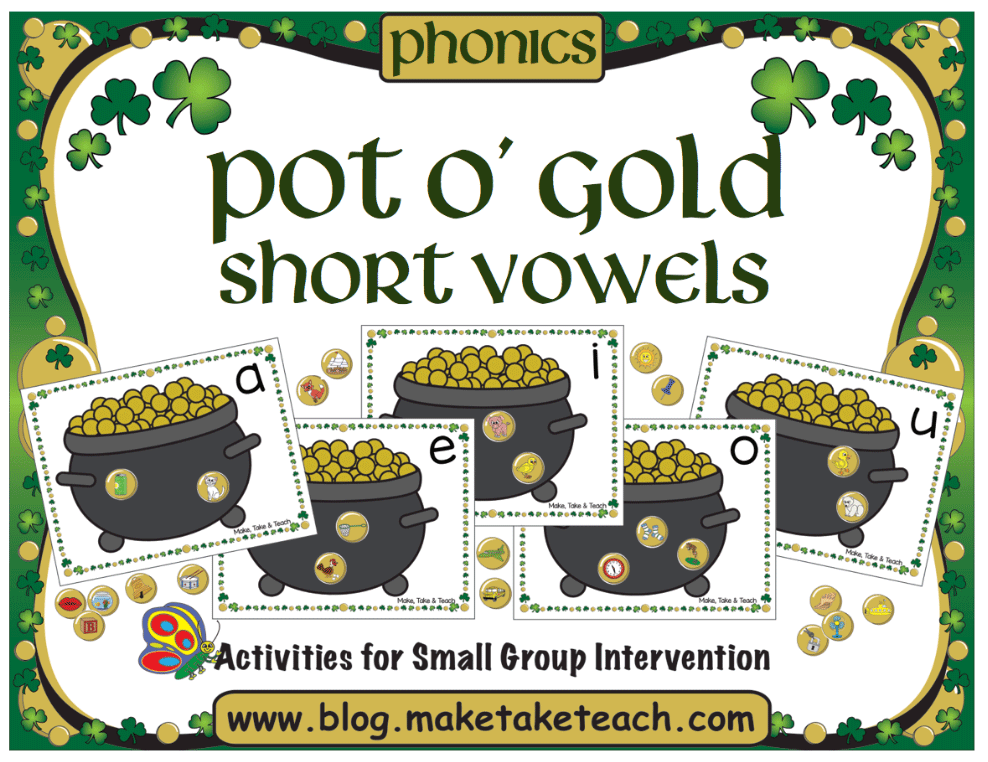 Phonics Activities for St. Patrick's day short vowels