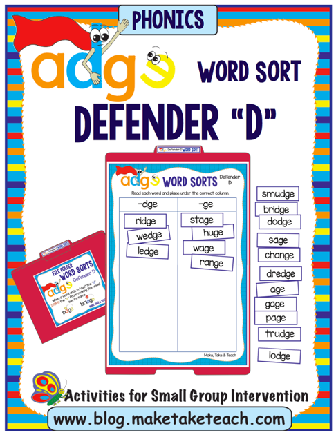 Defender D printable learning activity