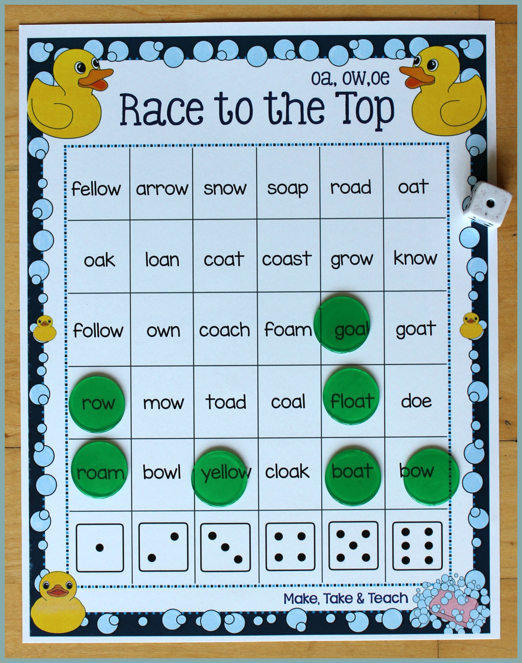 Activities For Teaching The Oa ow oe Digraphs Make Take Teach