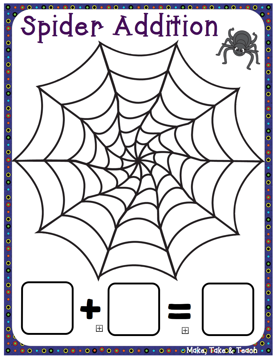Spider Halloween Math Game