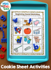 Cookie Sheet Activities for Beginning Sounds - Blog MakeTakeTeach