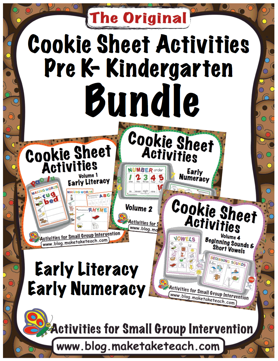 Cookie Sheet Printable Learning Activities Pre K Kindergarten 