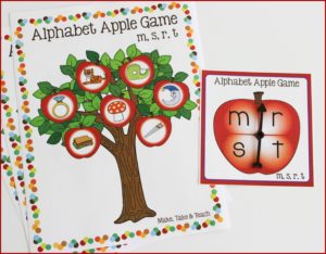 Apple Themed Activities for Learning the Alphabet and Rhyme - Make Take ...