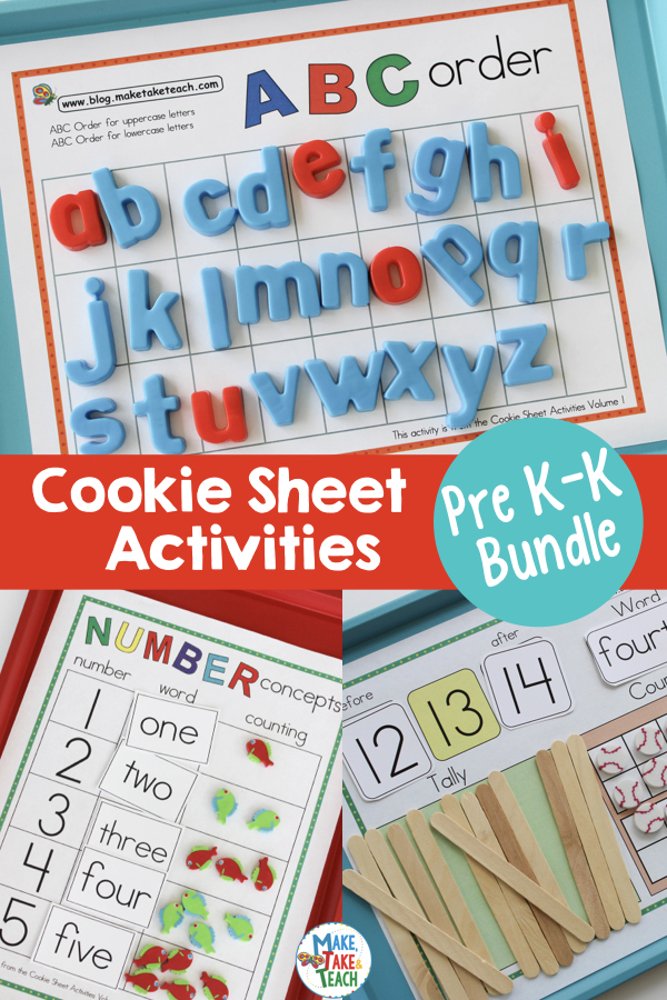 Cookie Sheet Activities Literacy and Numeracy 