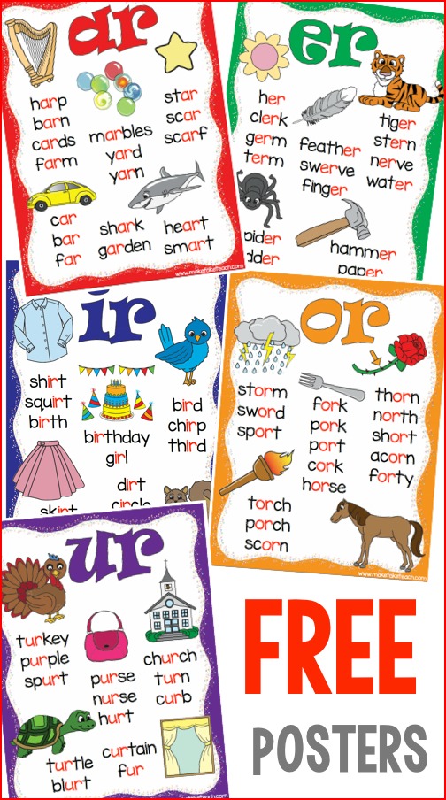 Free R-Controlled Vowels Posters! - Make Take & Teach