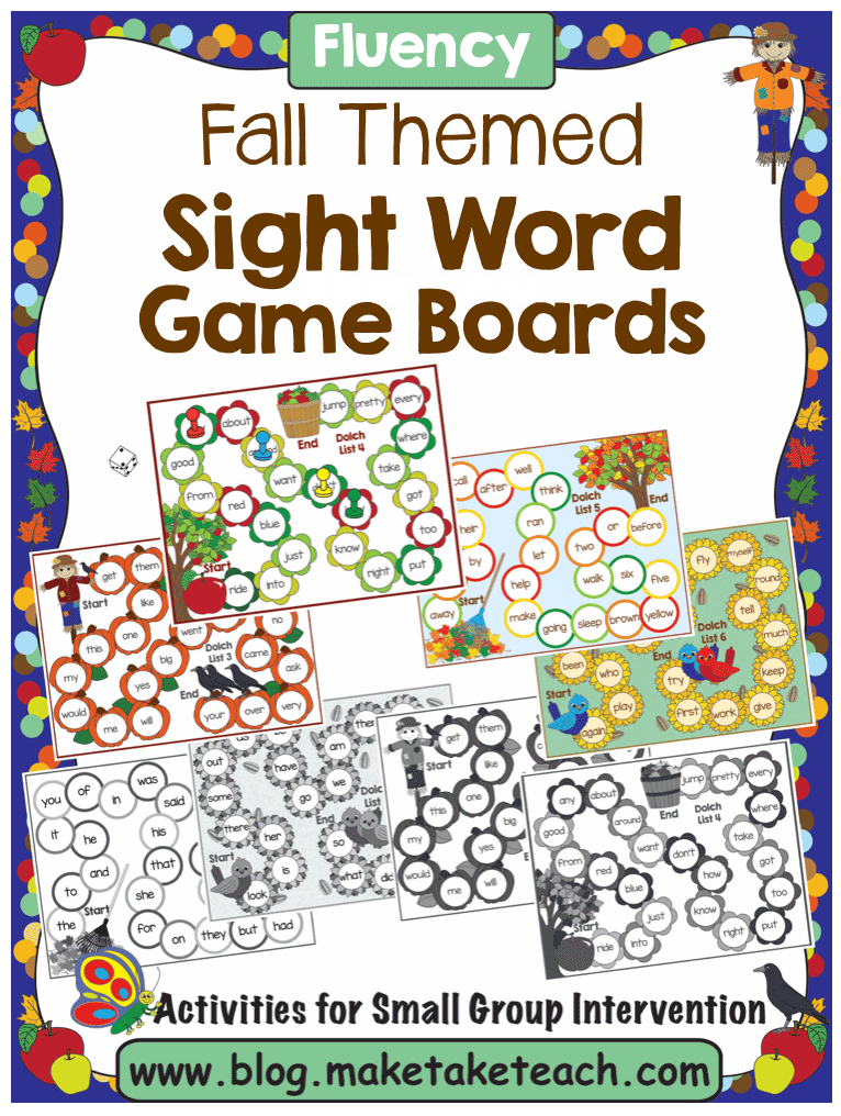 printable sight word games