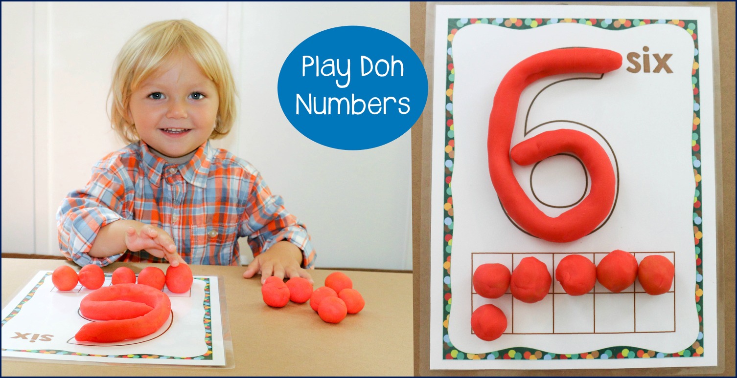 Play Doh numbers fall math activities for K-1st grade