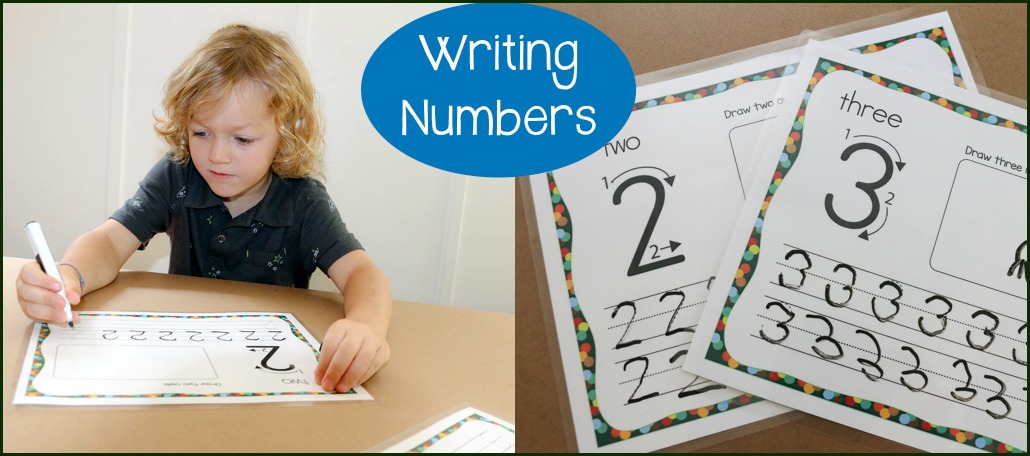 writing numbers fall math activities for K-1st grade