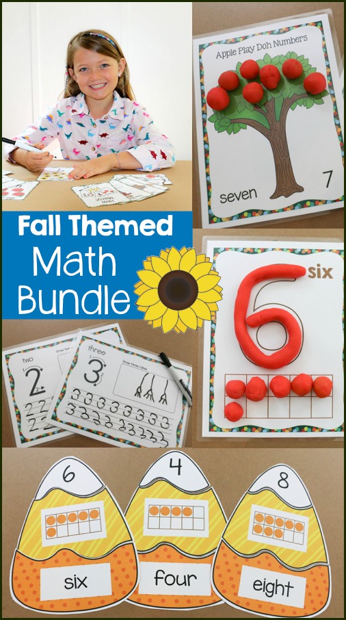 fall math activities k-1st grade printables