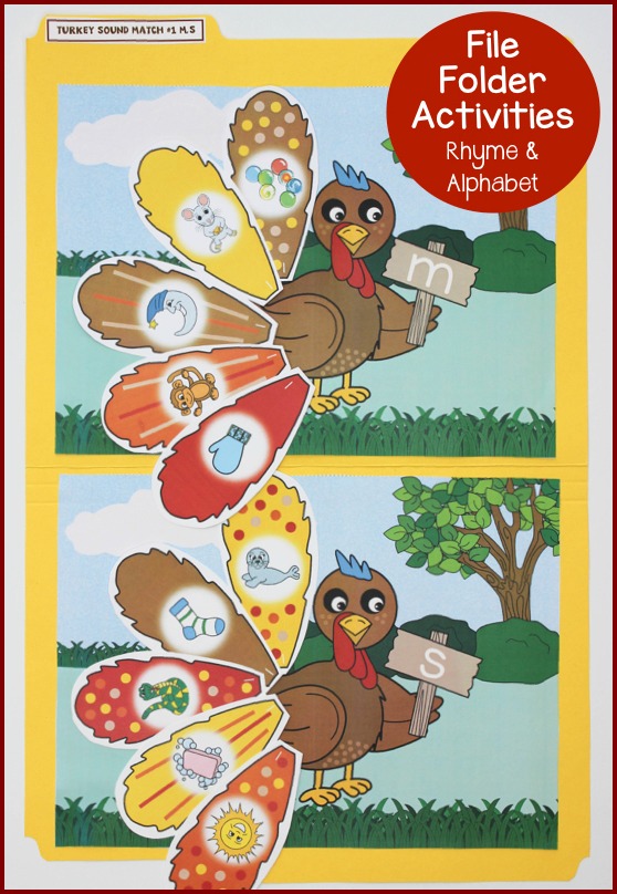 Thanksgiving alphabet & rhyme activities printable