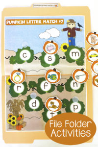 Pumpkin Themed File Folder Activities for Early Literacy! - Make Take ...