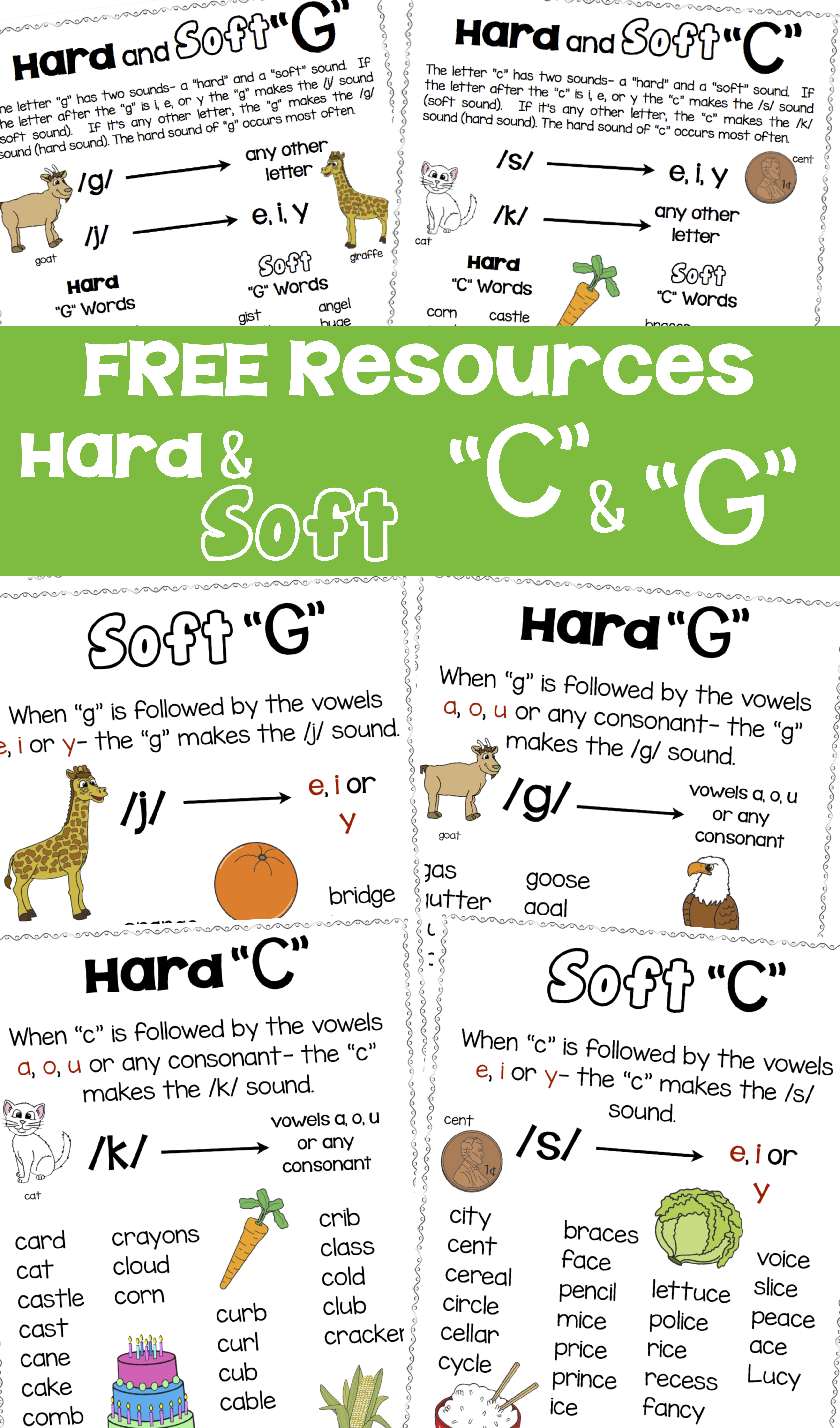 Hard and Soft c and g free resource
