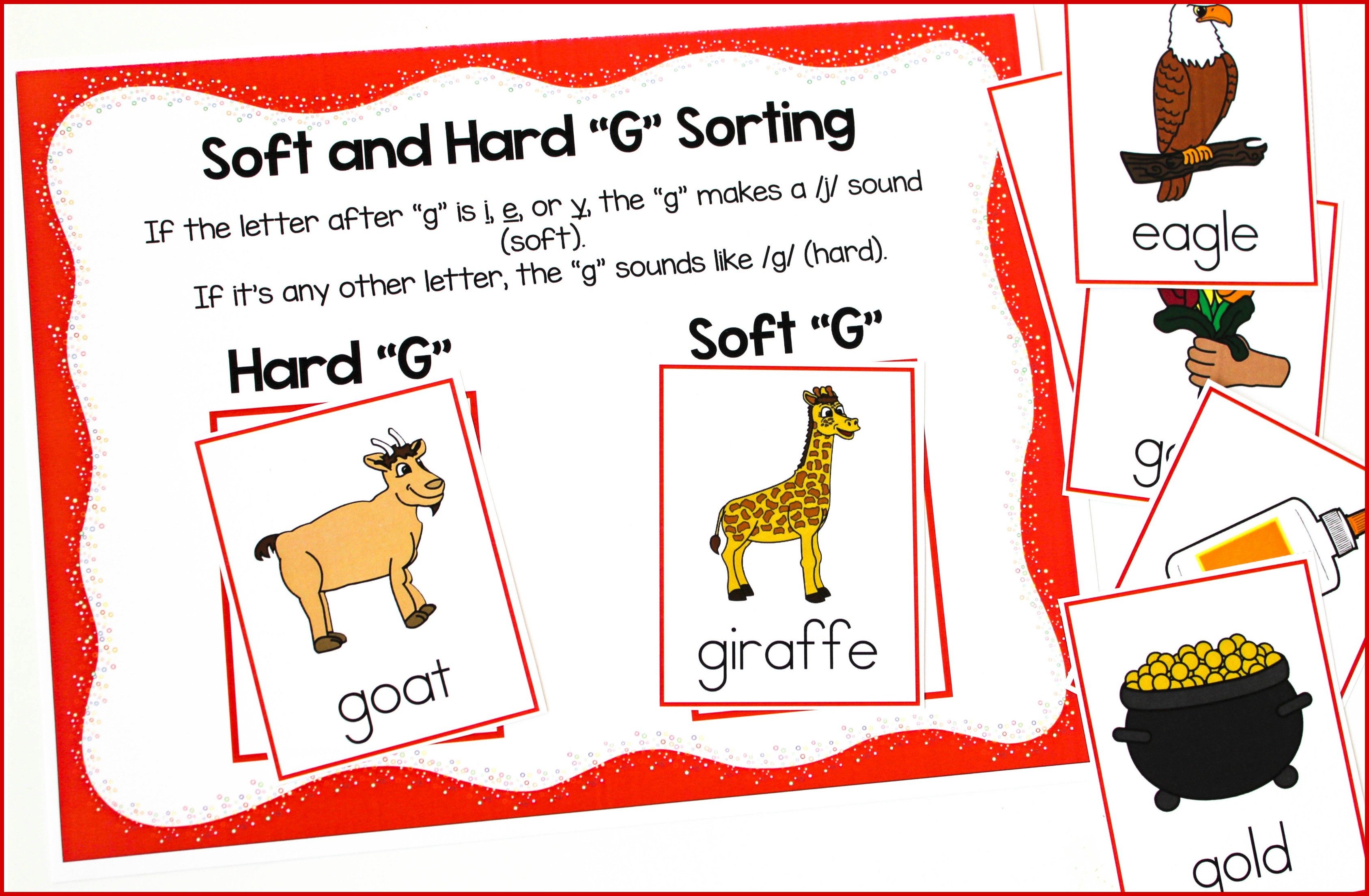 teaching Hard and soft g printable activities 
