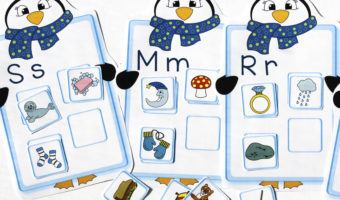 Beginning Sounds Activity Alphabet Learning Games Winter Printable