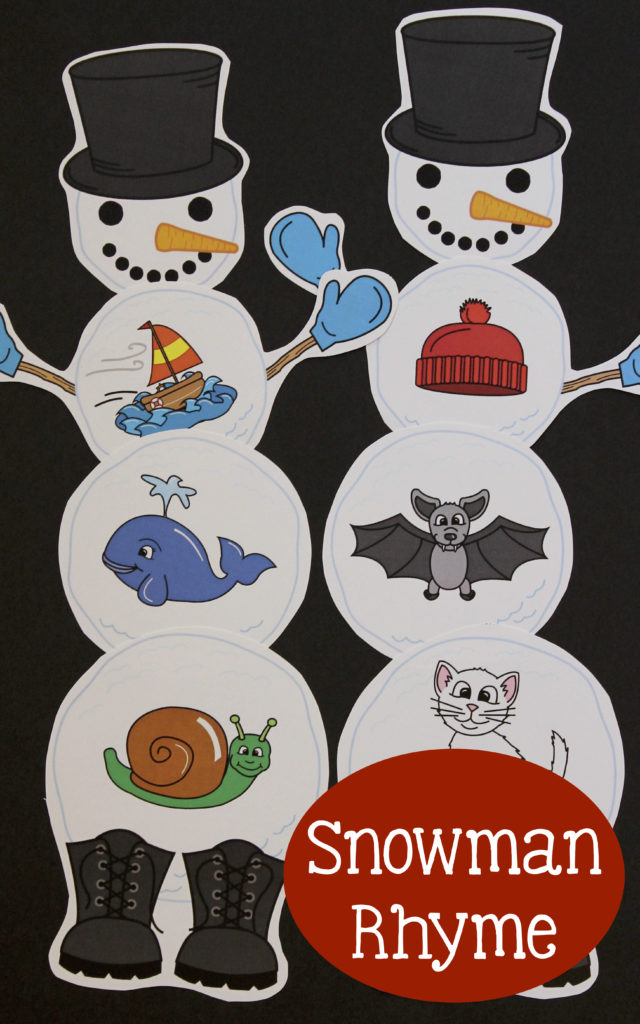 Snowman Themed Activities For Rhyme And The Alphabet - Make Take & Teach