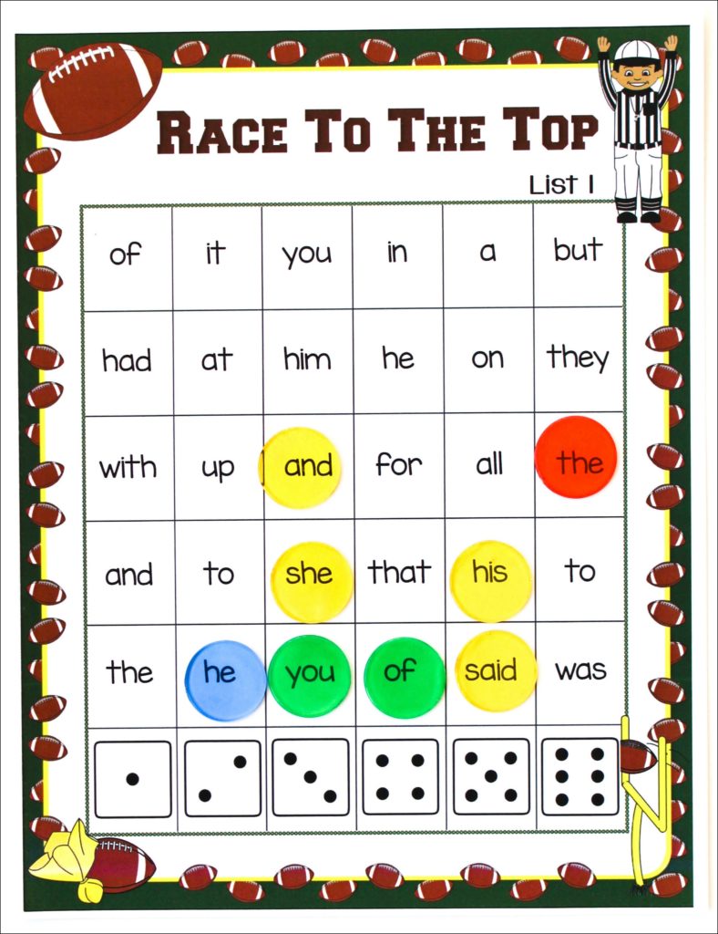 Football Themed Sight Word Activities - Make Take & Teach