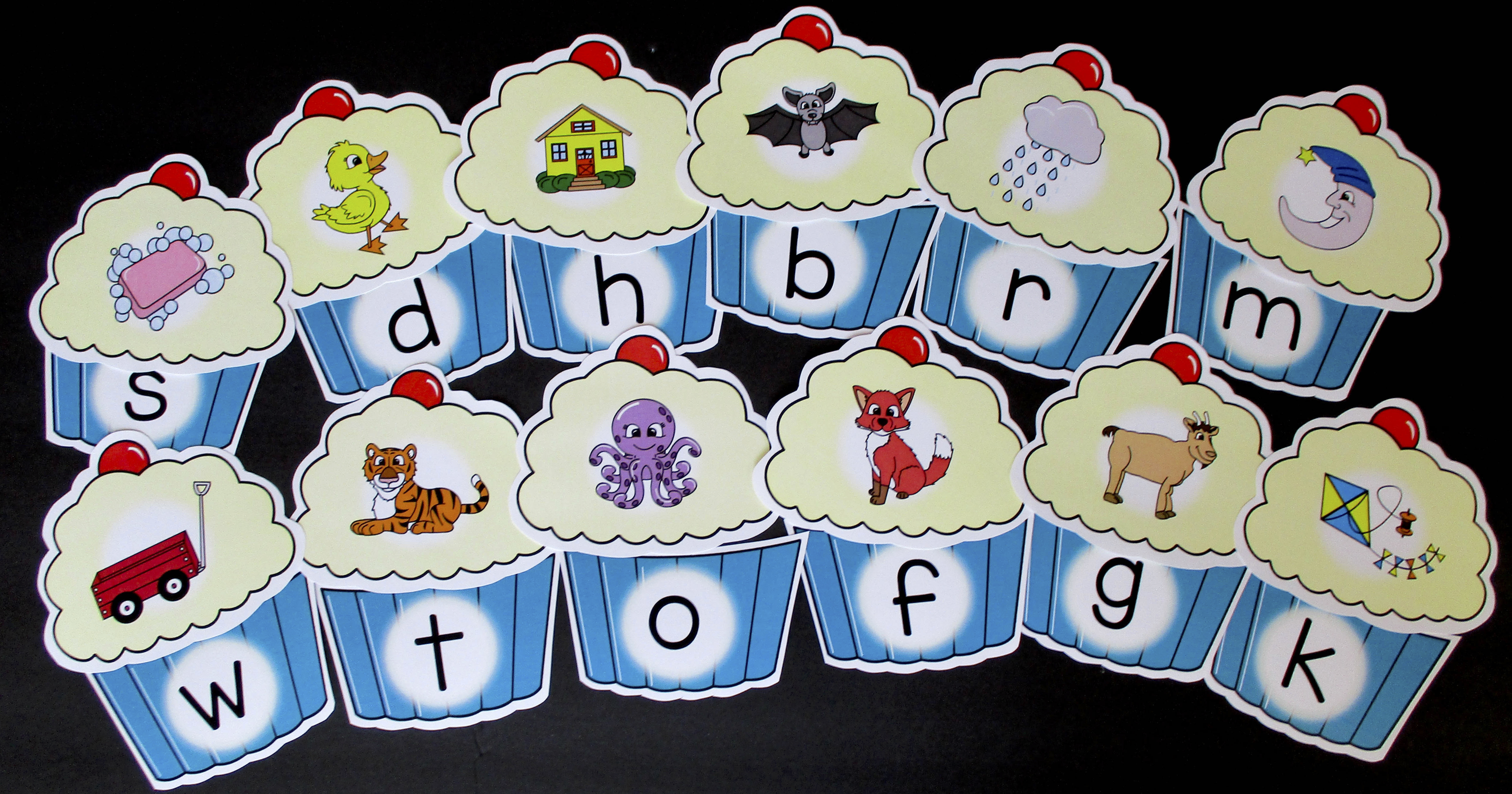 alphabet cupcake printable learning activity