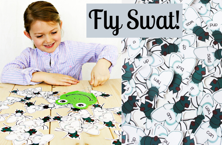 Fly Swat Activities for Sight Words Alphabet and CVC Words Make