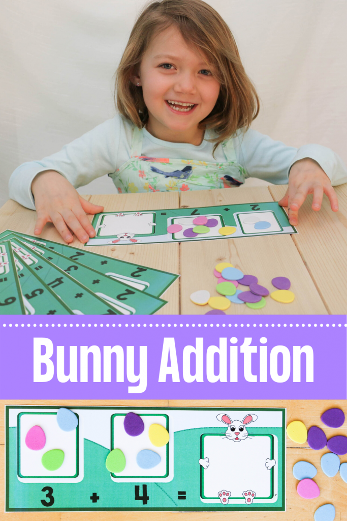 Bunny Addition Game, Addition Facts to 10 - Make Take & Teach