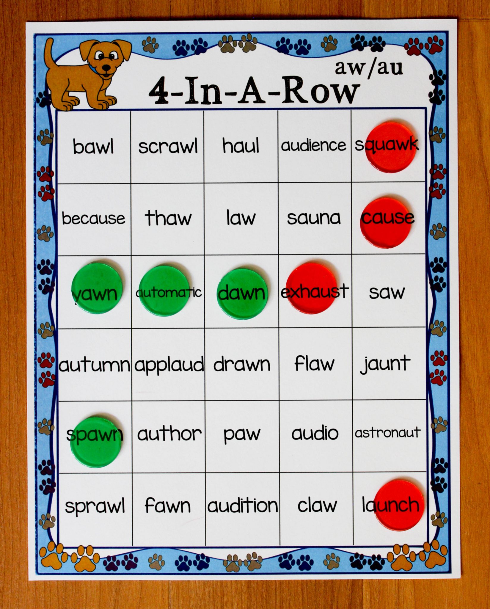 Phonics Games And Activities For The Aw Au Diphthongs Make Take Teach