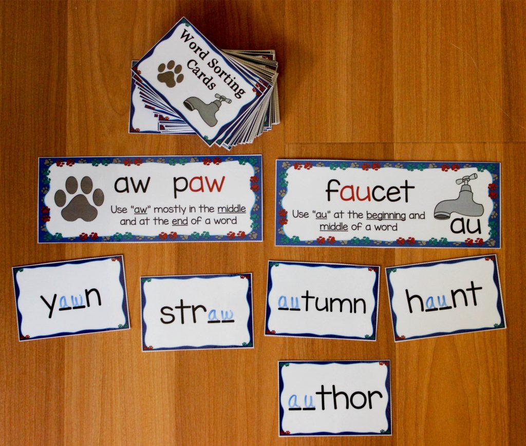 Phonics Games And Activities For The Aw Au Diphthongs Make Take Teach