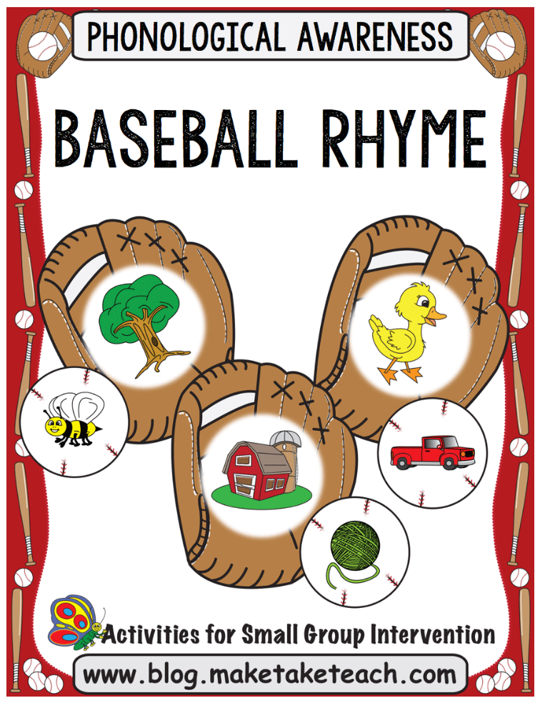 Baseball Rhyming Activities that are a "Hit" with Students!