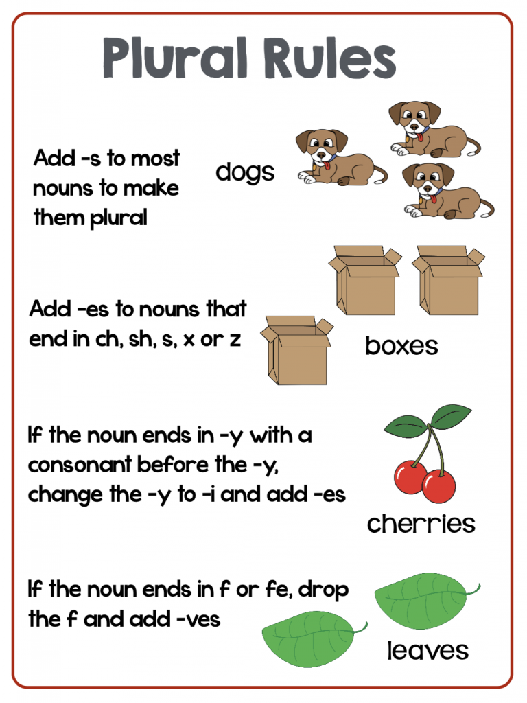 word that ends with x plural