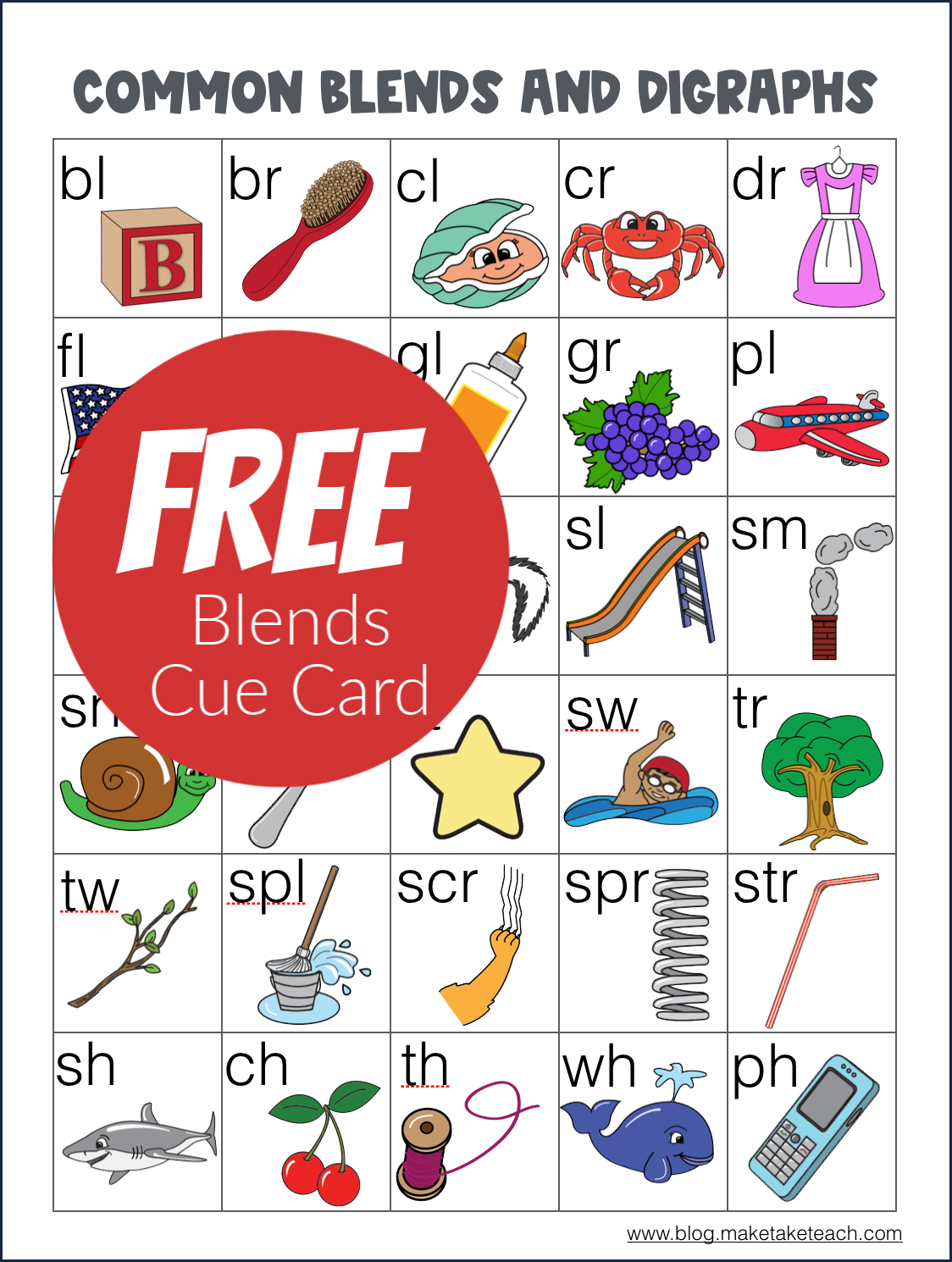 Consonant Blends And Digraphs Game Boards Make Take Teach Blend Hot