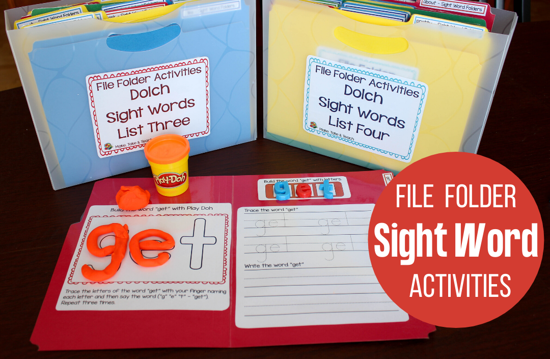 File Folder Sight Word Activities - Make Take & Teach