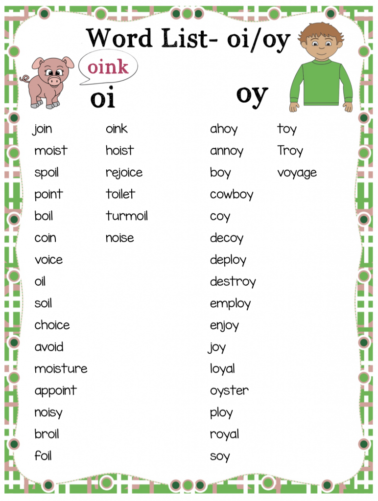 Oi Oy Diphthongs phonics bundle