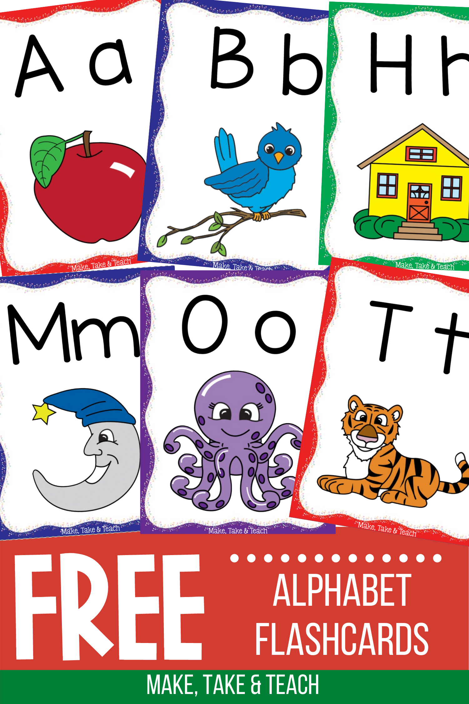FREE Alphabet Flashcards with Keywords - Make Take & Teach